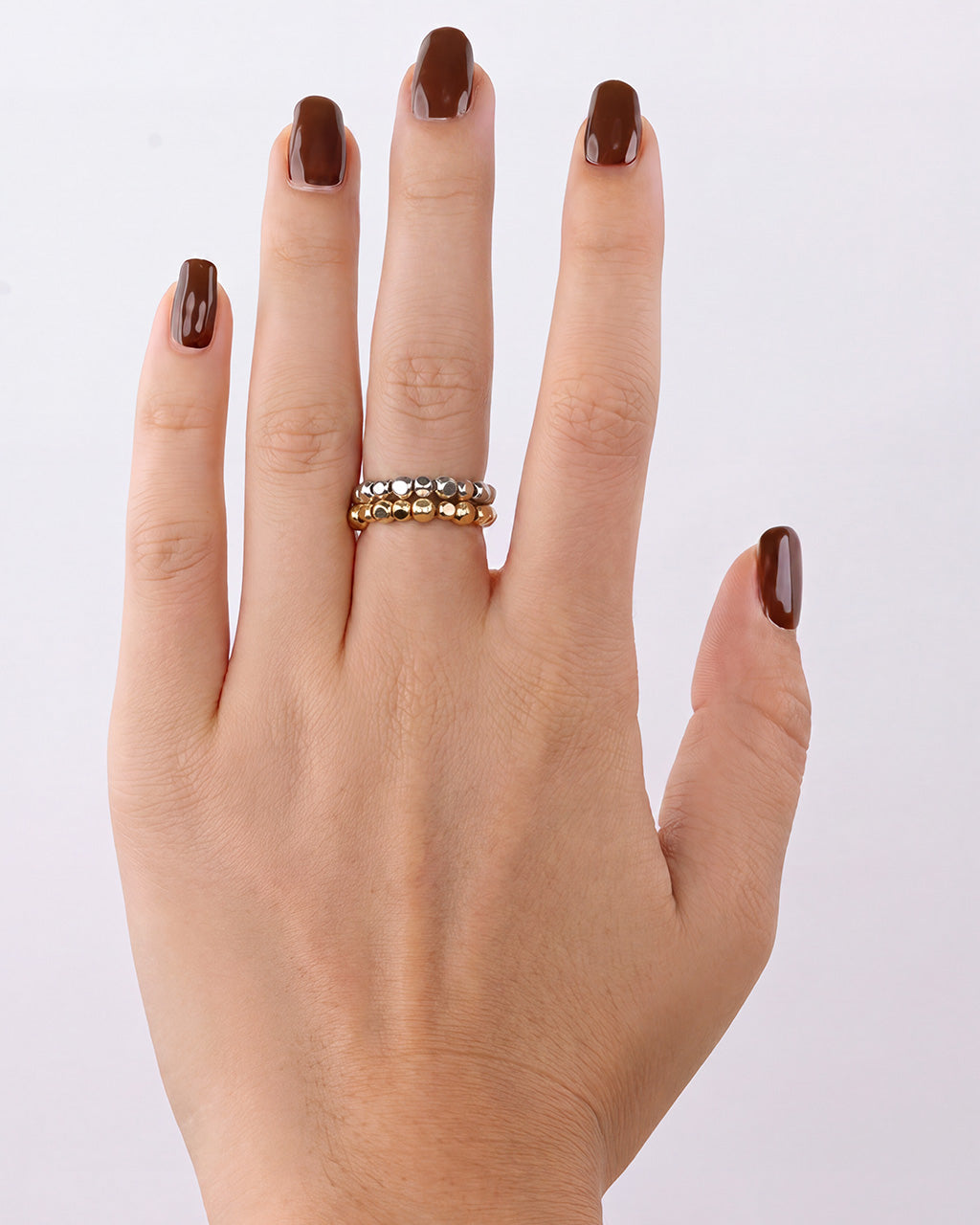 Sterling Siver Dez Beaded Ring