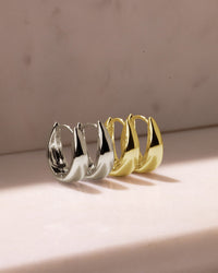Lavina Polished Micro Hoop Earrings - Sterling Forever