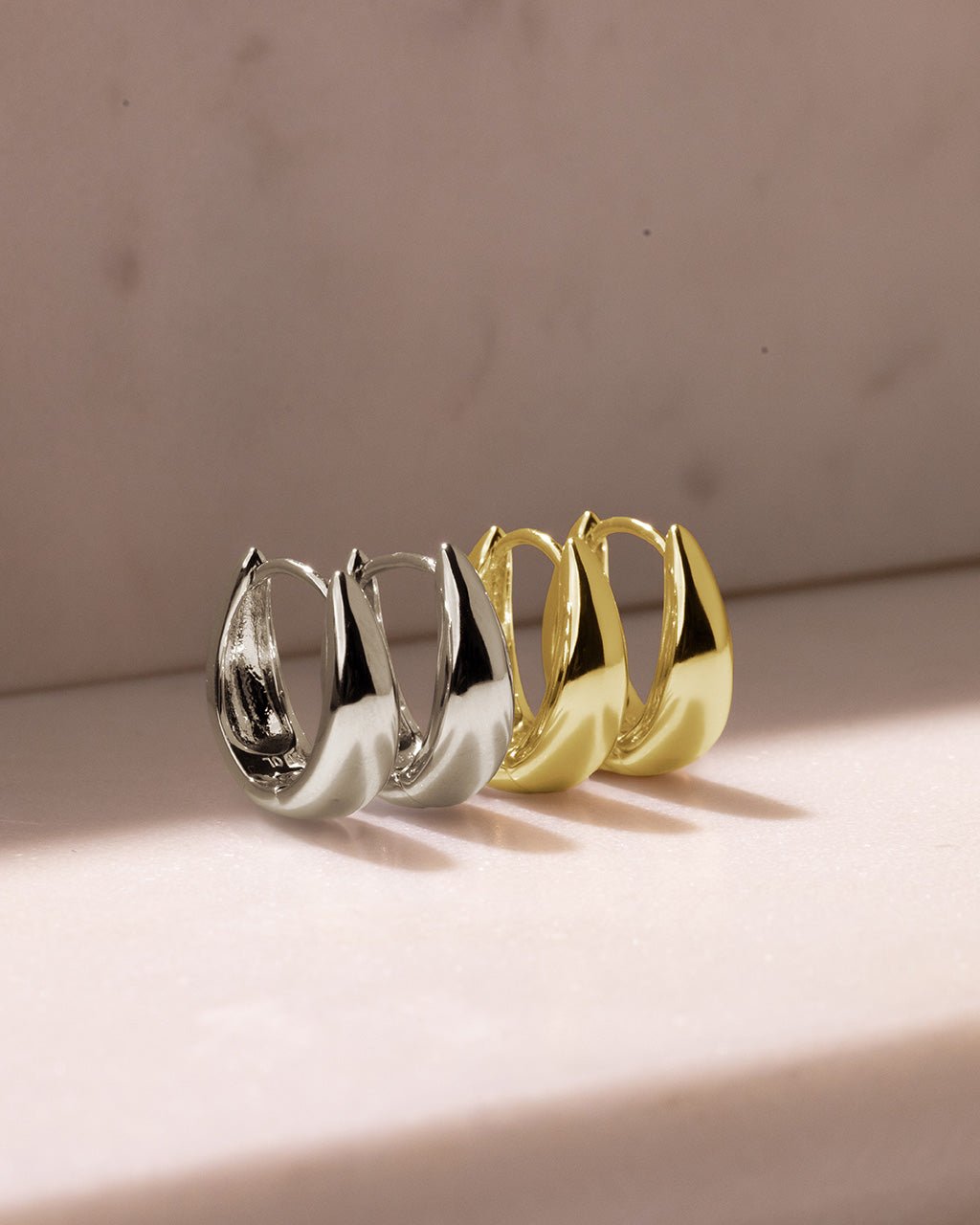 Lavina Polished Micro Hoop Earrings - Sterling Forever