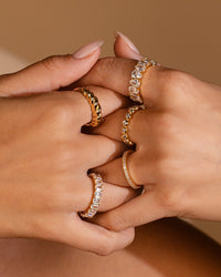 Sterling Silver Janis CZ Eternity Band Ring - Sterling Forever