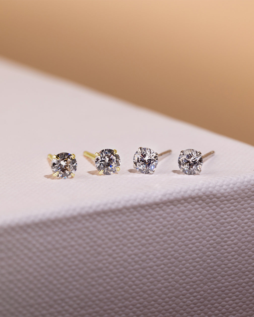 Sterling Silver 4mm CZ Stud Earrings