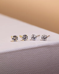 Sterling Silver 4mm CZ Stud Earrings - Sterling Forever