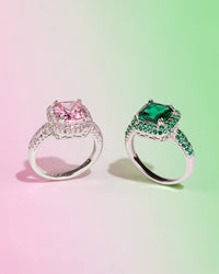 Sterling Silver Pink CZ Legacy Ring