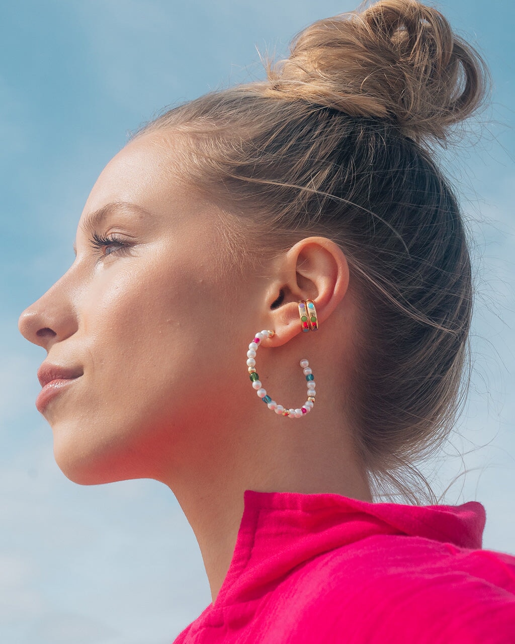 Sterling Silver Truvy Enamel Ear Cuff Set of 2 Earring Sterling Forever 