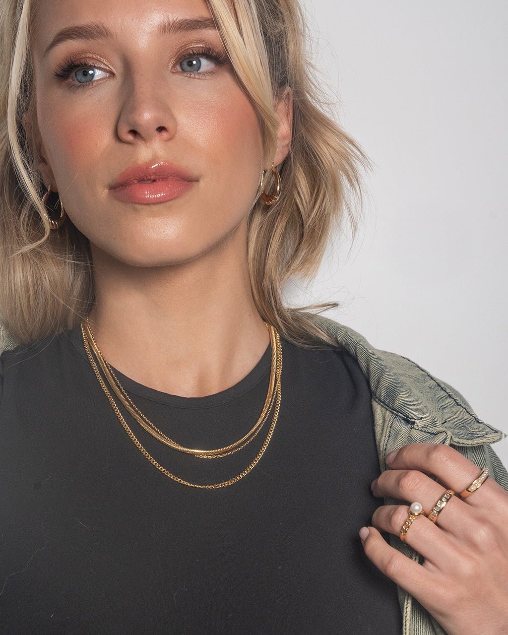 Brenna Layered Chain Necklace Necklace Sterling Forever 