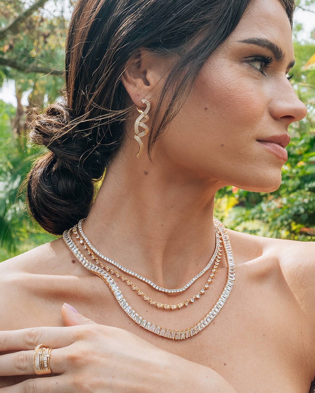 Cecil Cubic Zirconia Tennis Necklace – Sterling Forever