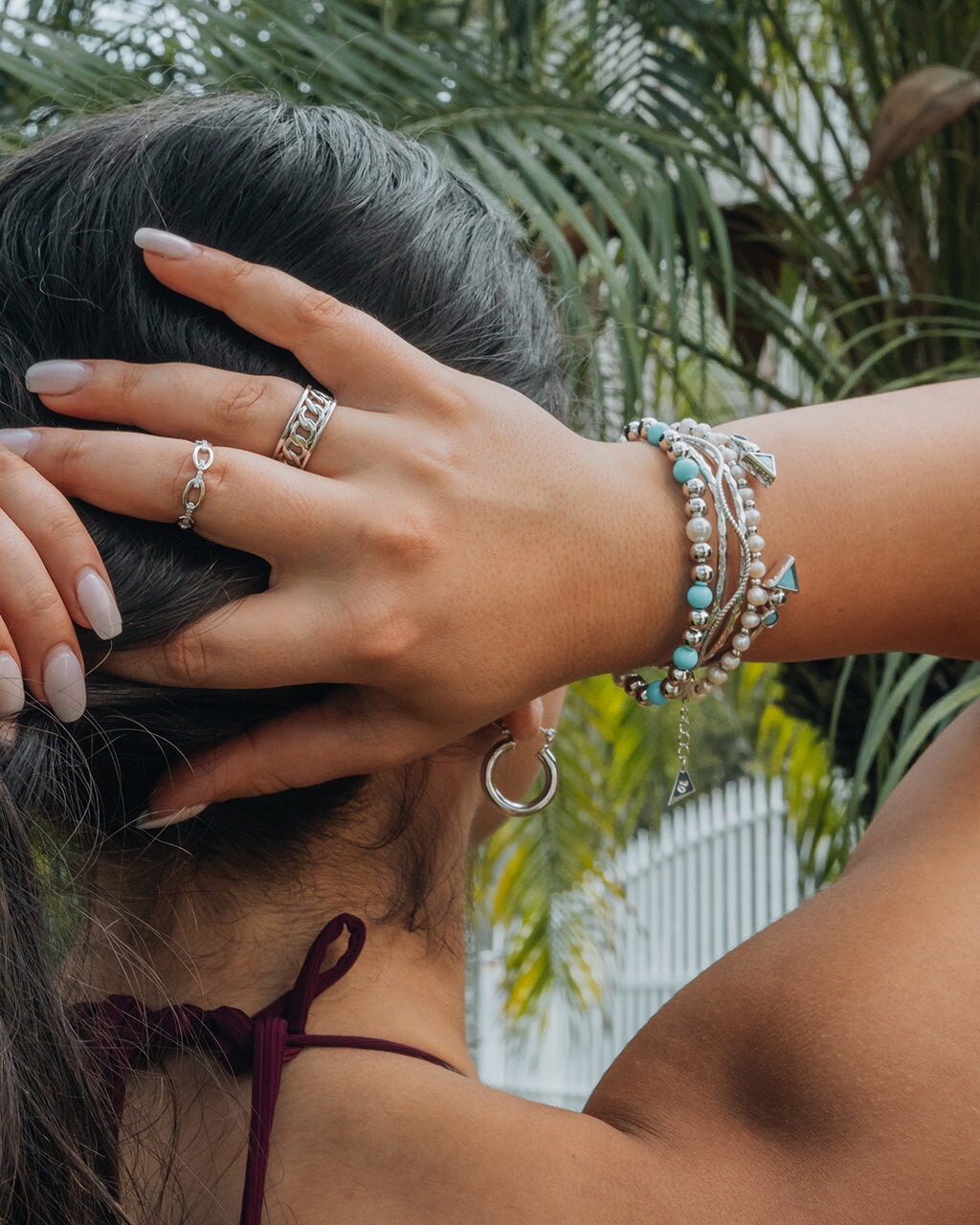 Indra Turquoise & Pearl Beaded Bracelet – Sterling Forever