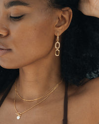 Andi Drop Hoops Earring Sterling Forever 
