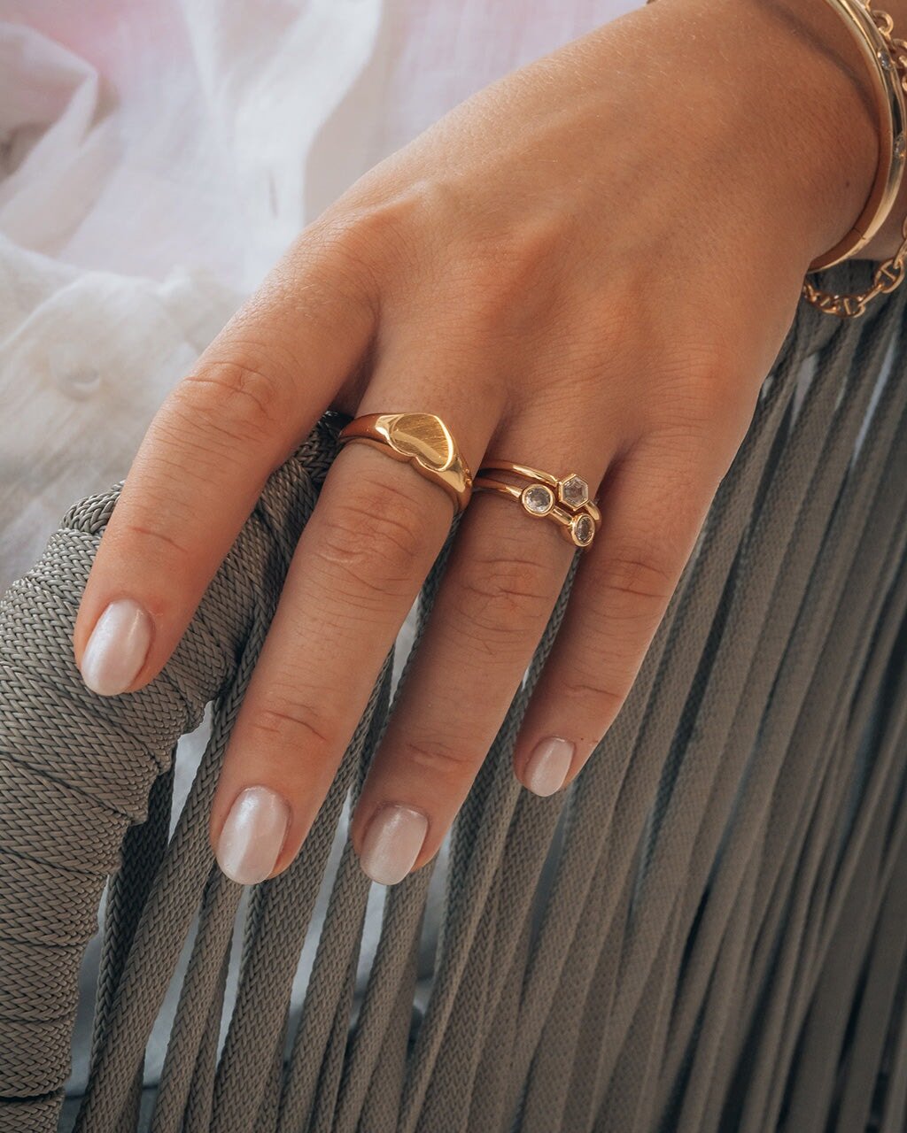 Sterling Silver Cora Heart Signet Ring - Sterling Forever