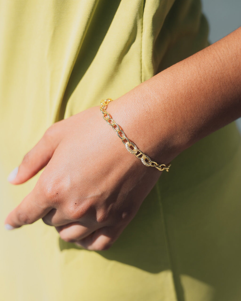 Reina CZ Chain Link Bracelet