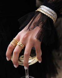 Joss Staggered Band Ring - Sterling Forever
