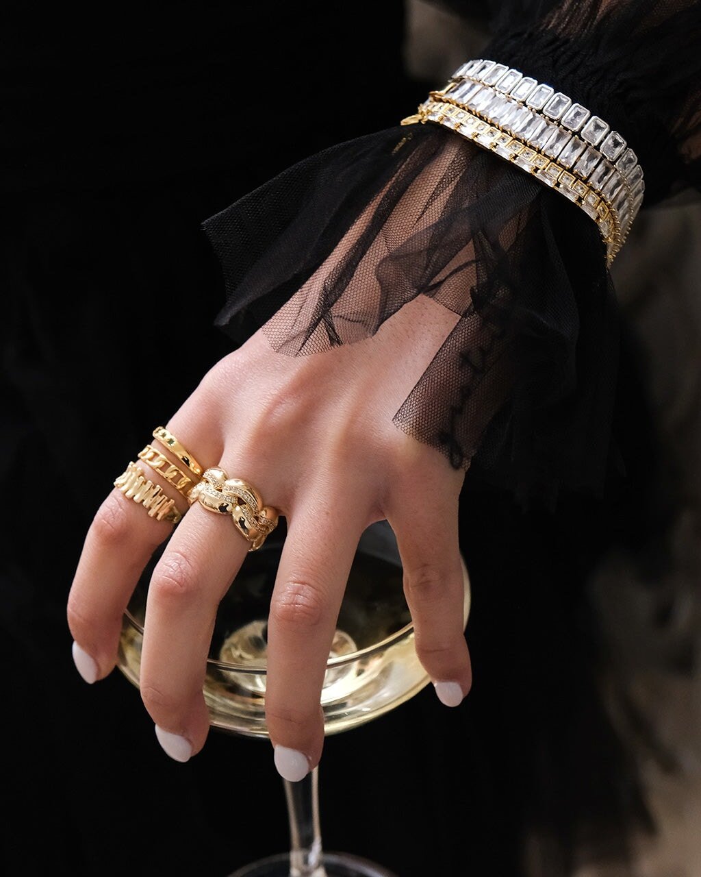 Joss Staggered Band Ring - Sterling Forever
