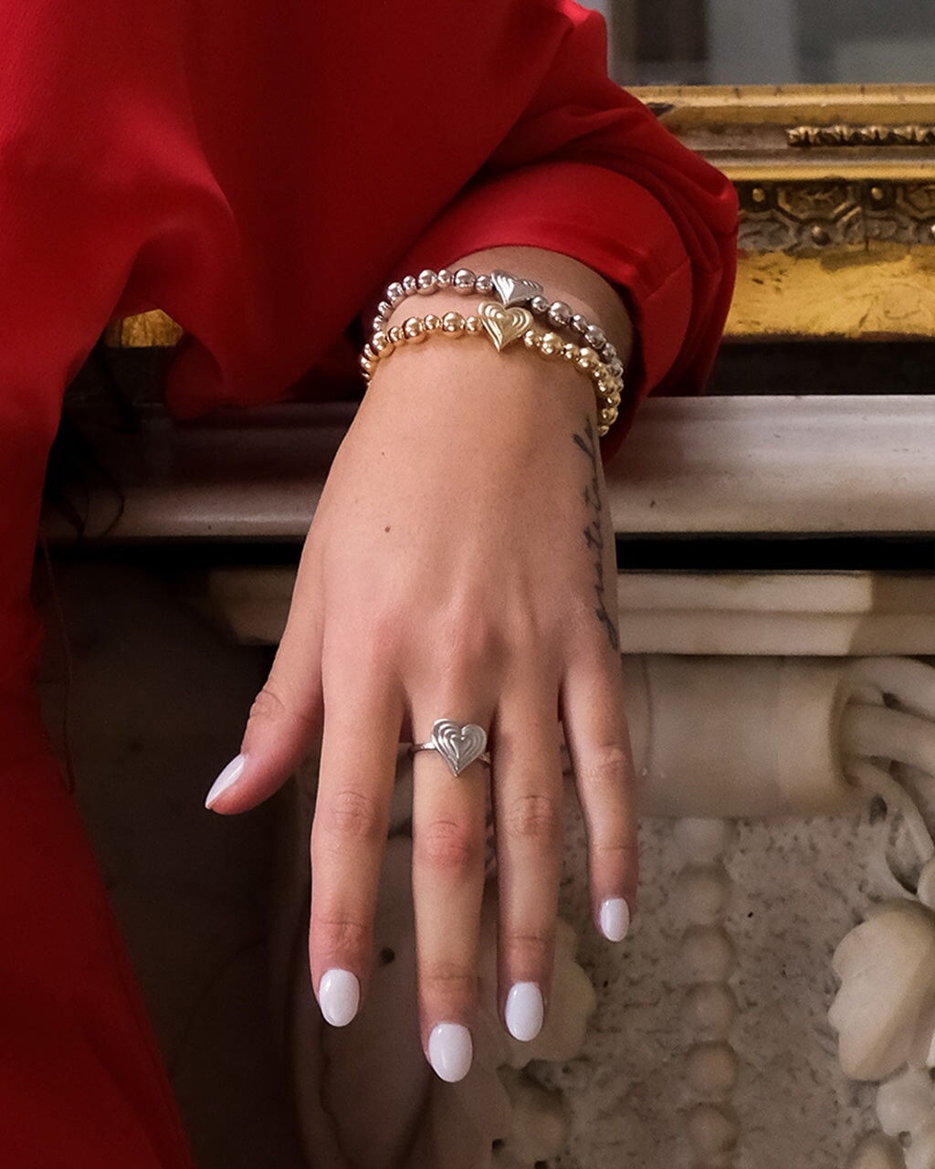 Beating Heart Beaded Bracelet Bracelet Sterling Forever 