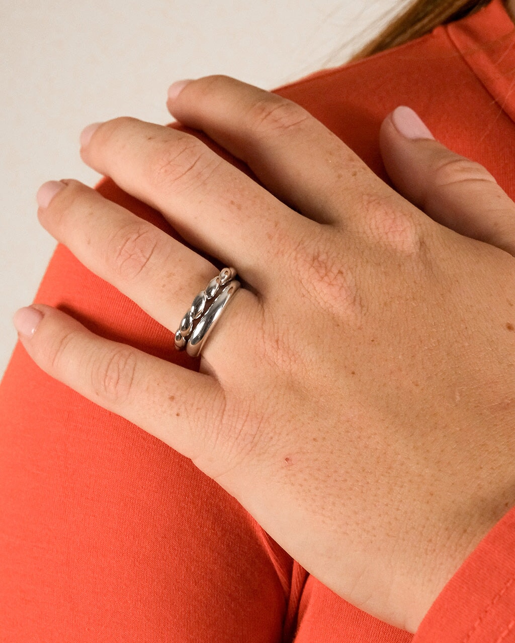 Kehlani Band Ring Set of 2 Ring Sterling Forever 