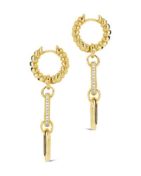 Andi Drop Hoops Earring Sterling Forever 