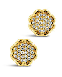 Rose Petal CZ Stud Earrings - Sterling Forever
