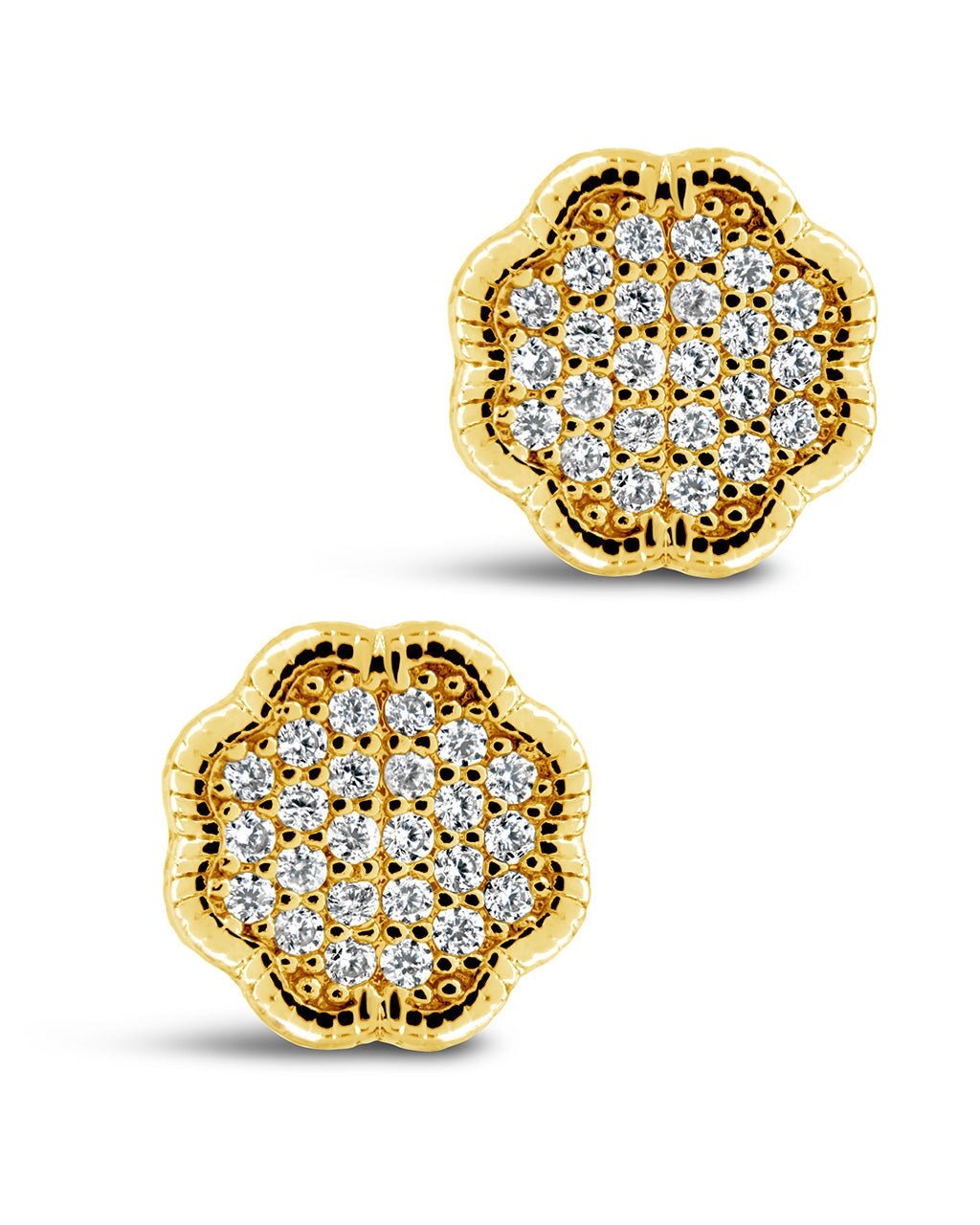 Rose Petal CZ Stud Earrings - Sterling Forever