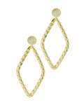 Geometric CZ Diamond Drop Stud Earrings - Sterling Forever