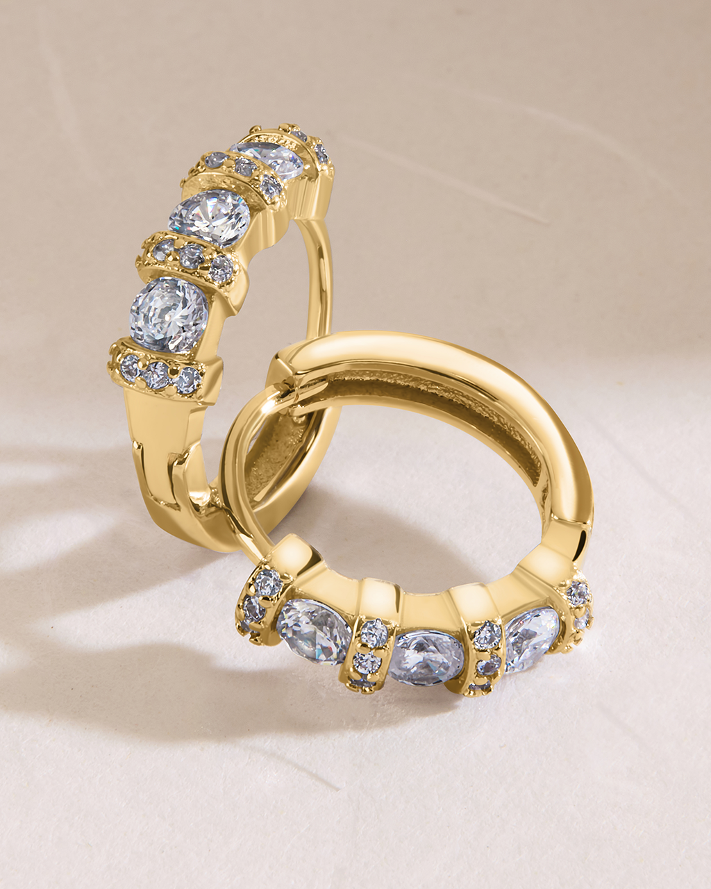 Iskra Cubic Zirconia Hoop Earrings – Sterling Forever