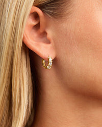 Iskra CZ Micro Hoop Earrings - Sterling Forever
