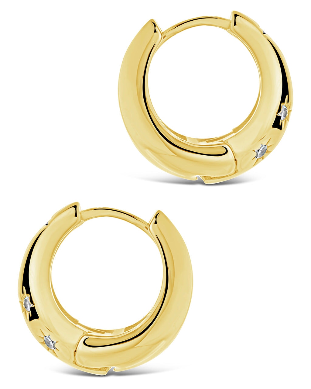 Mila CZ Hoops Earring Sterling Forever 