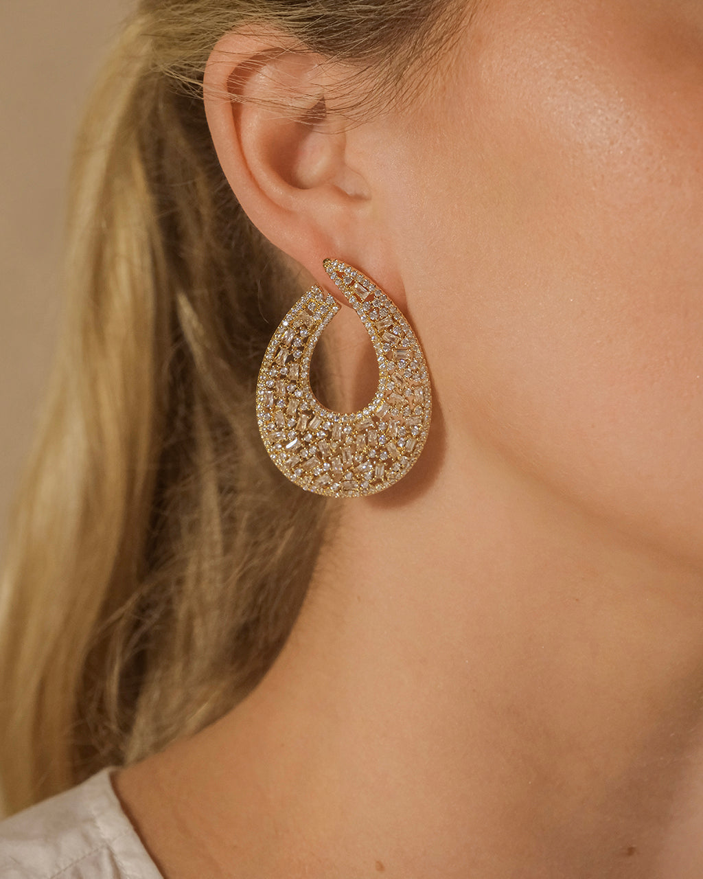 Paige CZ Statement Stud Earrings