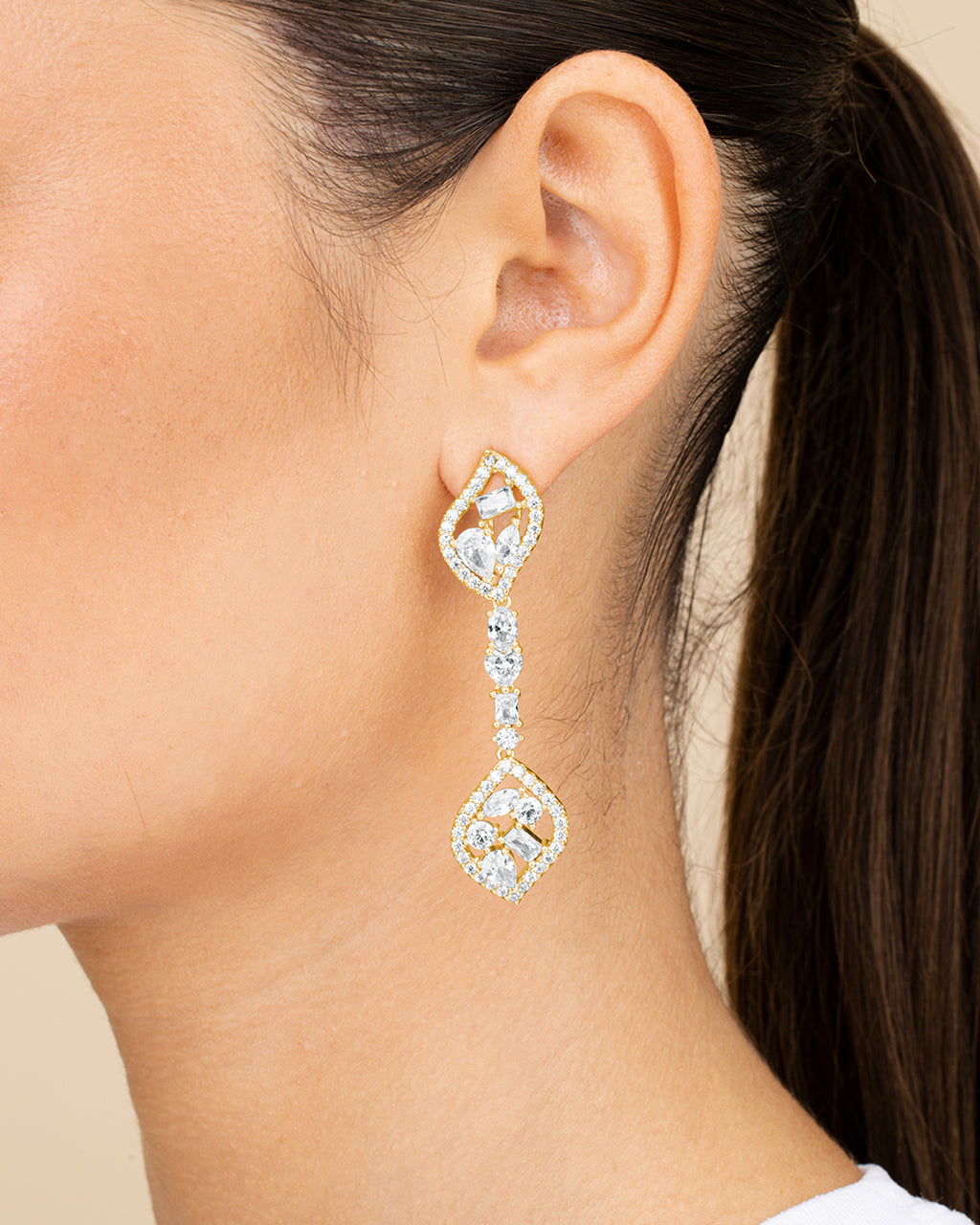 Mariah CZ Drop Earrings