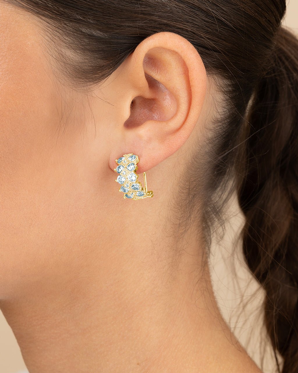 Lena CZ Hoop Earrings - Sterling Forever