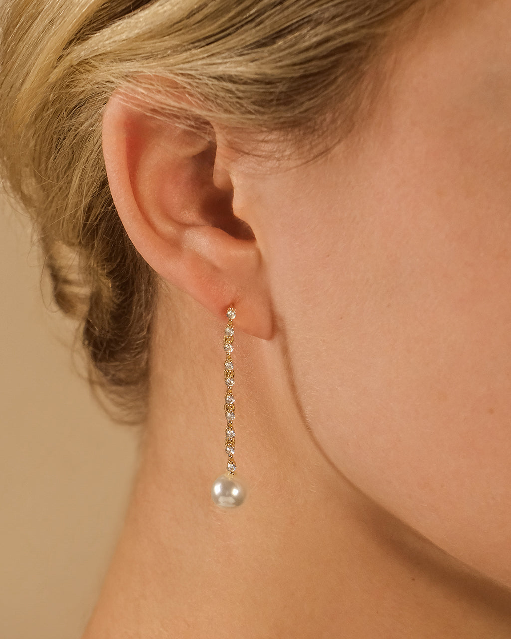 Blake CZ & Pearl Drop Stud Earrings – Sterling Forever