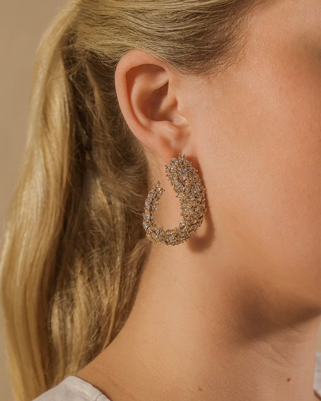 Gwen CZ Statement Drop Earrings