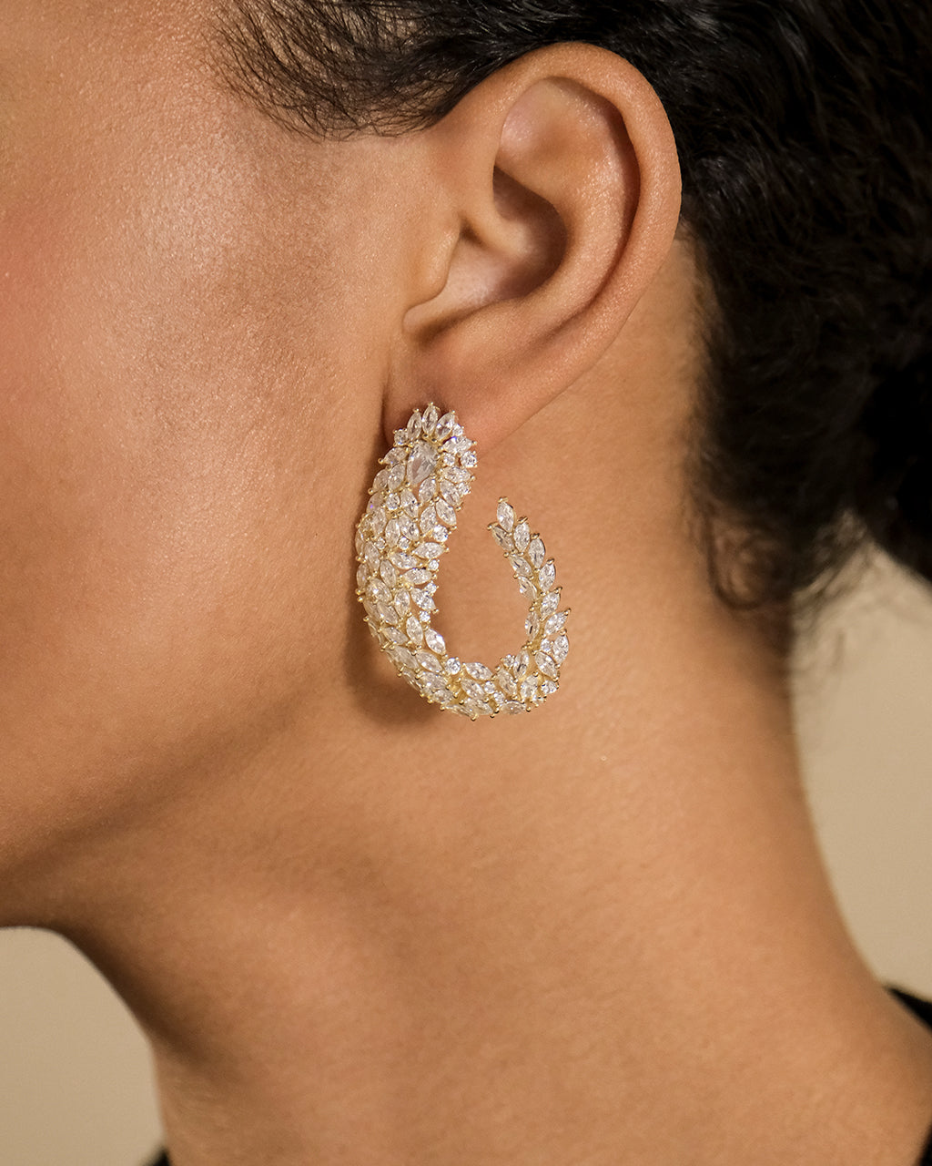 Gwen CZ Statement Drop Earrings