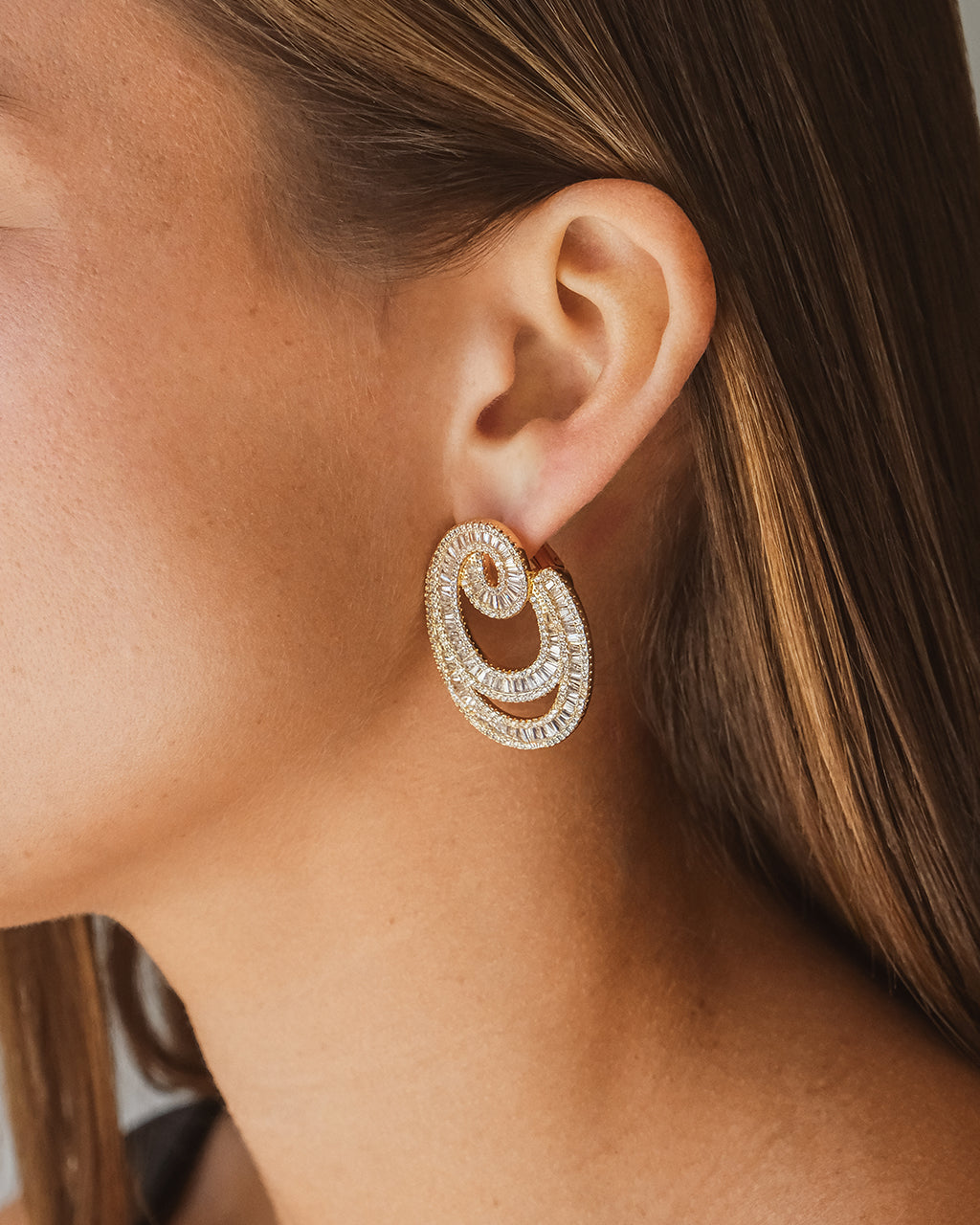 Arie CZ Statement Drop Earrings