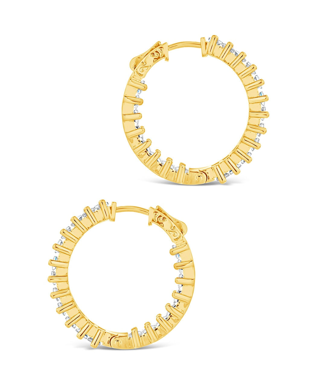 Paige CZ Hoops Earring Sterling Forever 