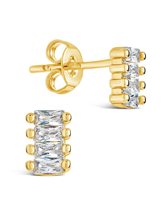 Taylor CZ Studs Earring Sterling Forever Gold 