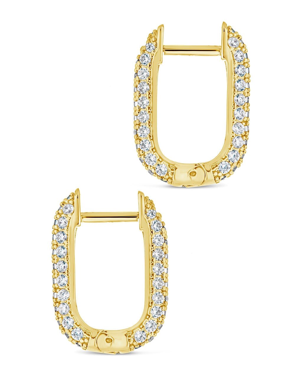 Mara CZ Rectangle Hoop Earrings - Sterling Forever