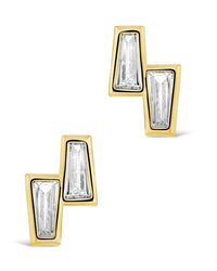Colsie Tapered CZ Stud Earrings - Sterling Forever