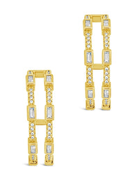 Neah CZ Station Hoop Earrings - Sterling Forever