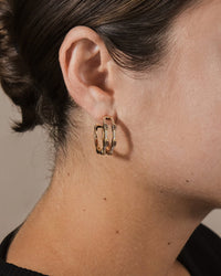 Neah CZ Station Hoop Earrings - Sterling Forever
