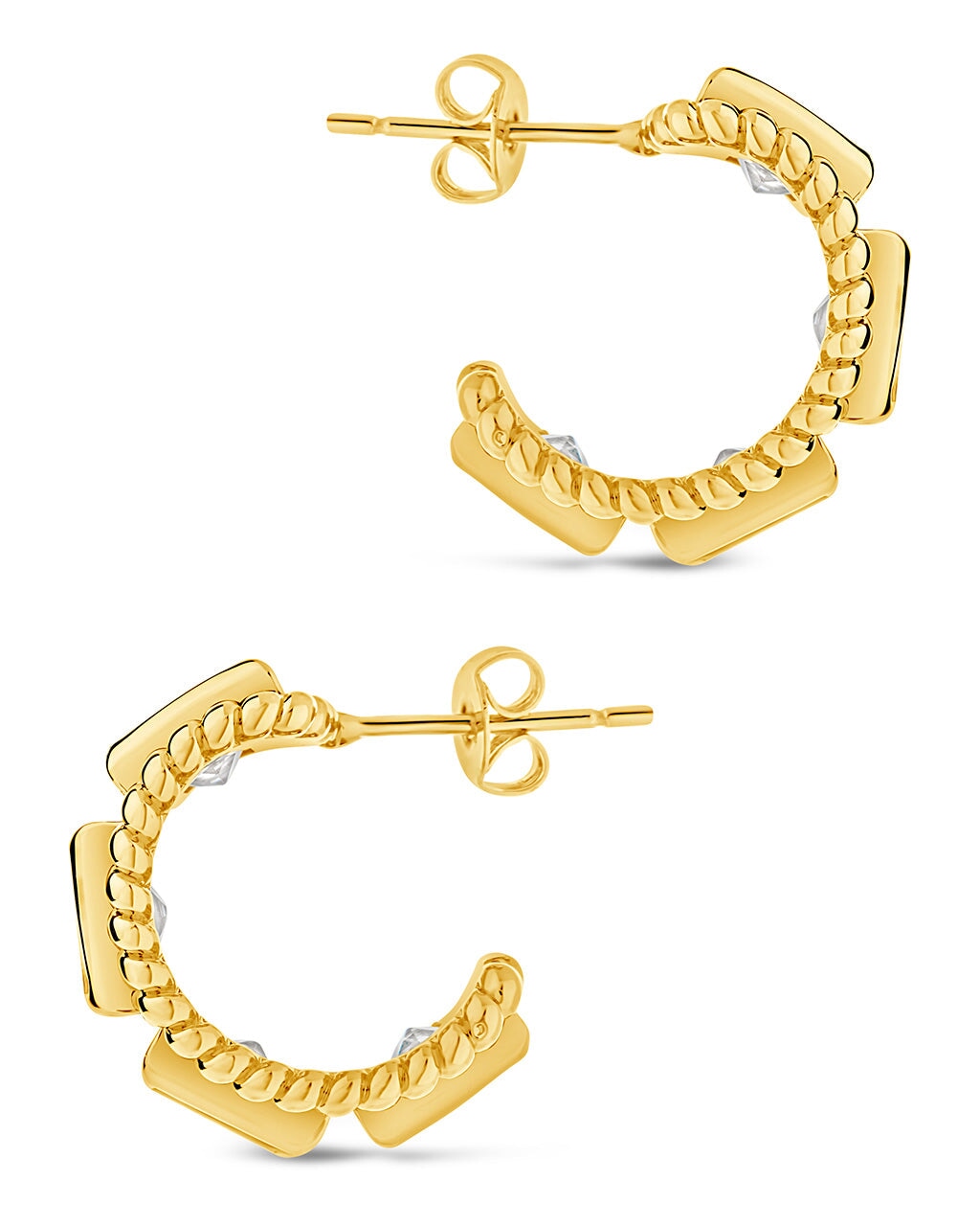 Claire's Gold-tone Twisted Babygirl 70MM Hoop Earrings | Hamilton Place