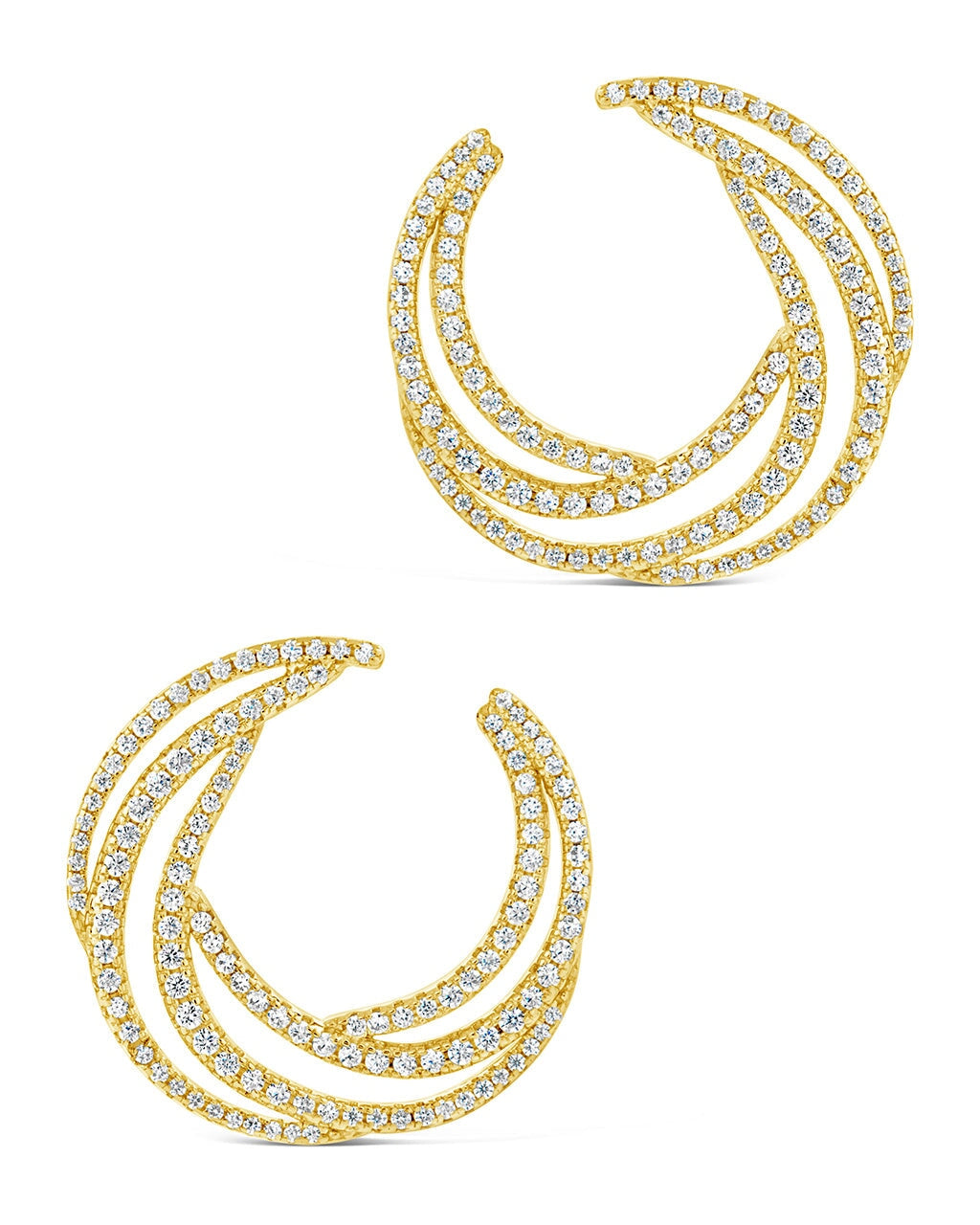 Emma Statement Studs Earring Sterling Forever Gold 