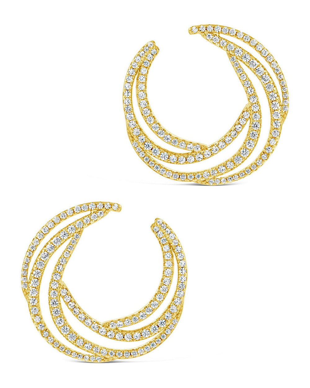 Emma Statement Studs Earring Sterling Forever Gold 