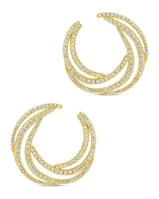 Emma Statement Studs Earring Sterling Forever Gold 