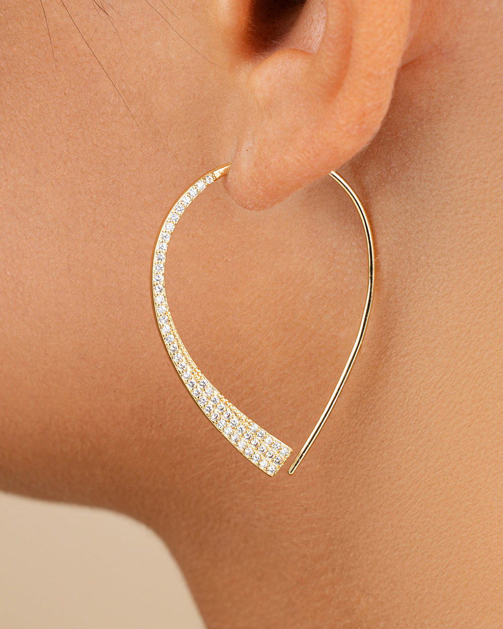 Carlotta CZ Threader Hoop Earrings – Sterling Forever