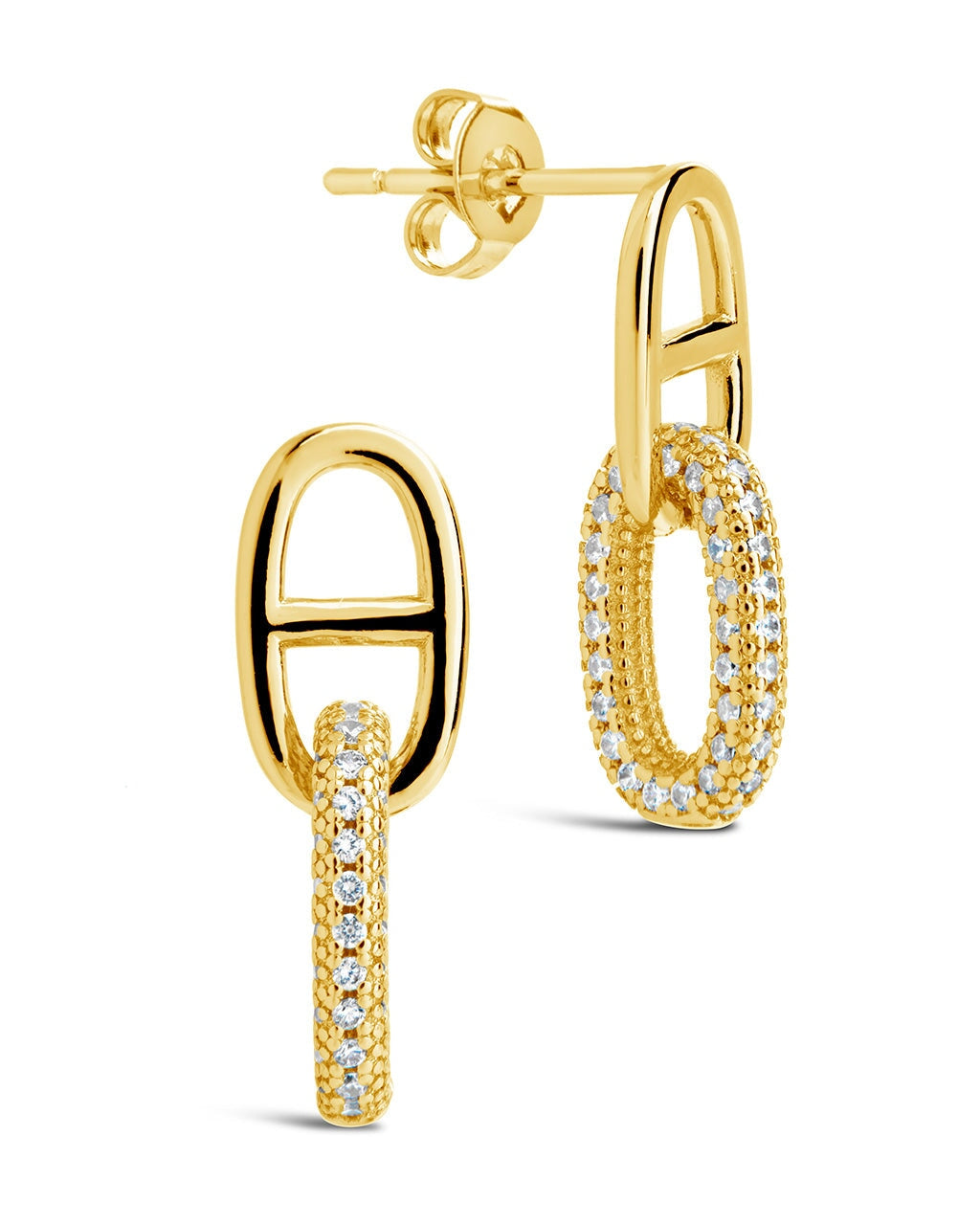 Reina Drop Studs Earring Sterling Forever Gold 