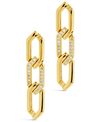Kinslee Chain Drop Stud Earrings - Sterling Forever