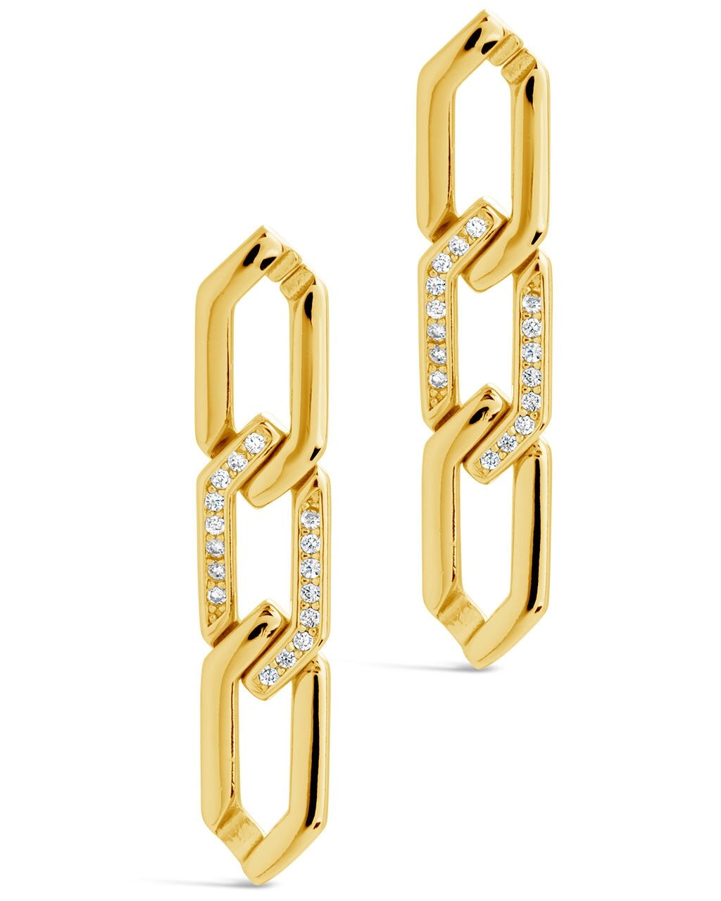 Kinslee Chain Drop Stud Earrings - Sterling Forever