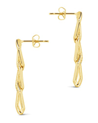 Kinslee Chain Drop Stud Earrings - Sterling Forever
