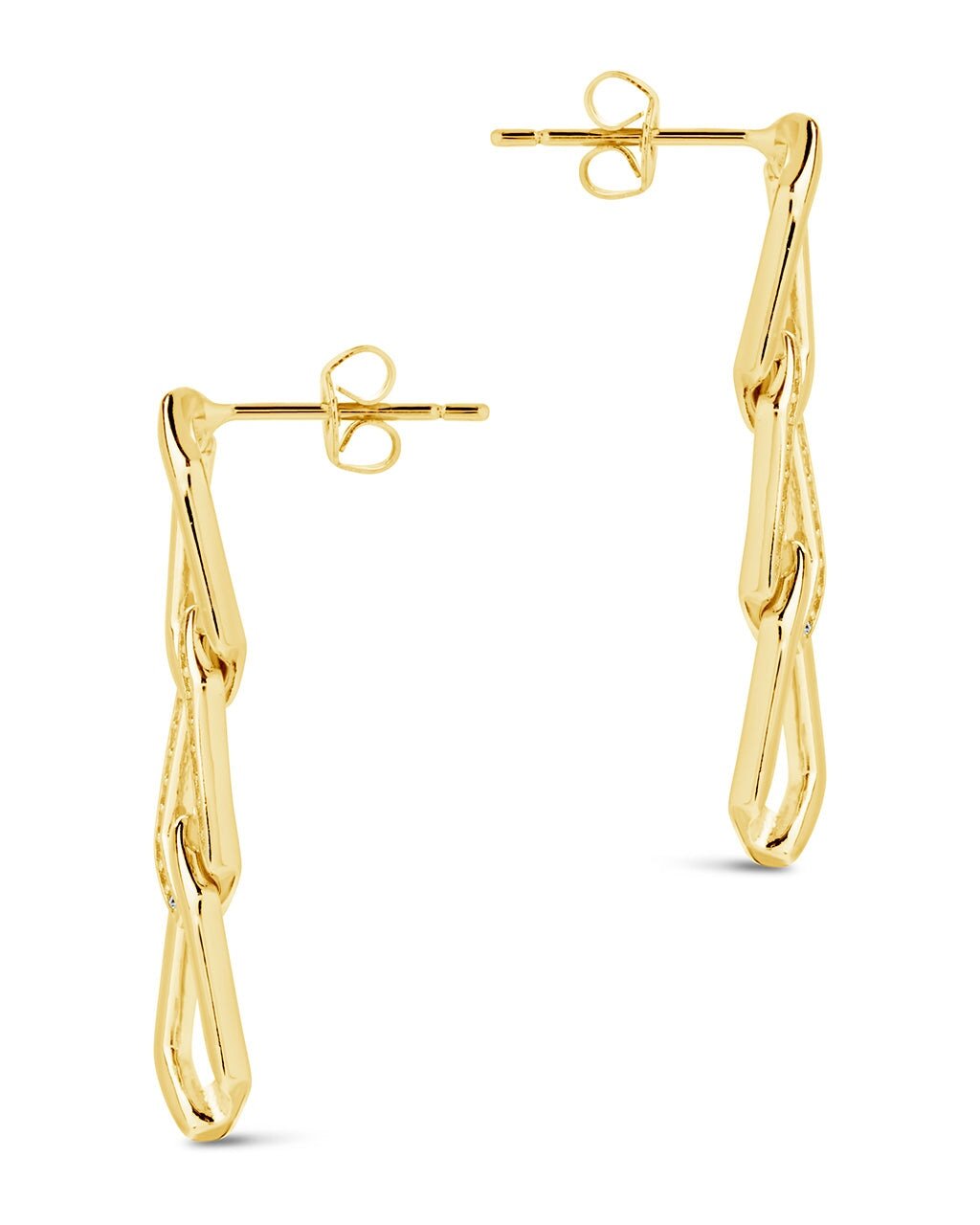 Kinslee Chain Drop Stud Earrings - Sterling Forever