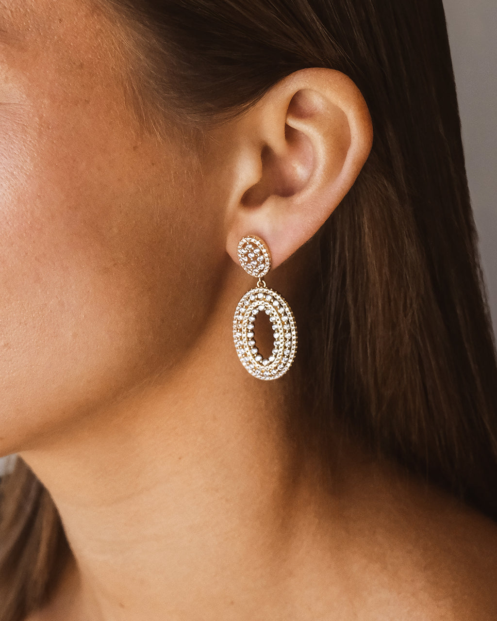 Eira CZ Dangle Earrings