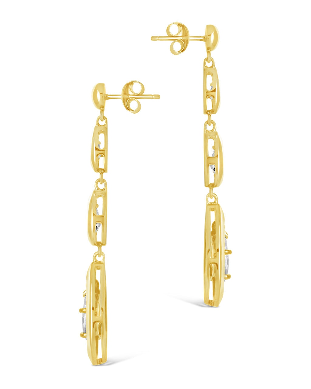 Zara CZ Dangle Earrings Earring Sterling Forever 